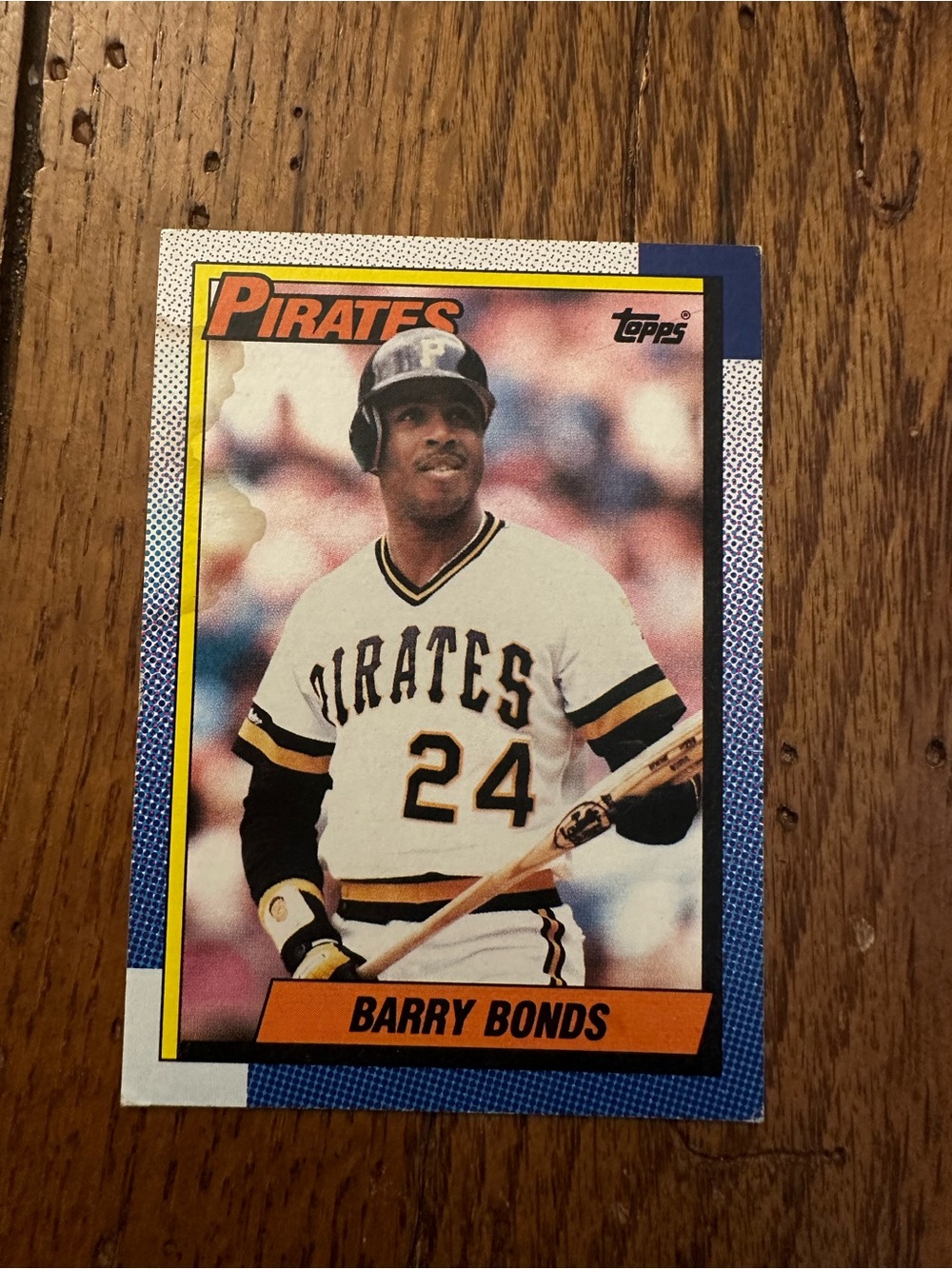 Topps Barry Bonds Pittsburgh Pirates Baseball Card - White & Black